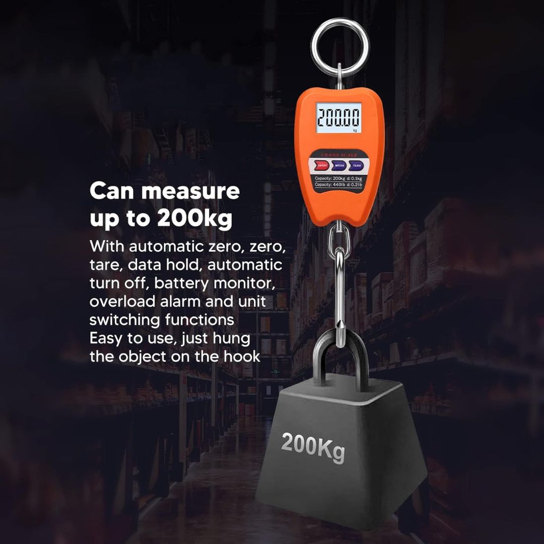 200kg Digital Weigh Scale Portable Mini-Crane - Image 2