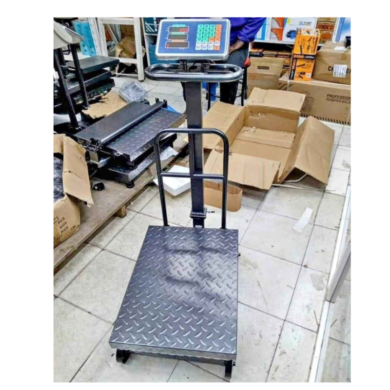 150kg & 600kg Digital Platform Scale with Wheels - Image 3