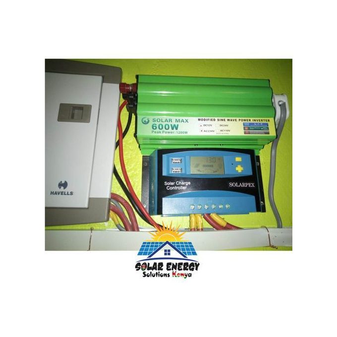 Solarmax Solar Fullkit 150w Solar Panel + 100AH Battery + 600w Inverter + 10 Amp Controller + 4 Bulbs(energy Saver) - Image 6